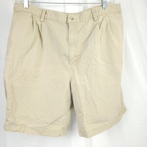 Carhartt Khaki Work Pleated Shorts Men's 40 Tan High Rise Chino Dungarees